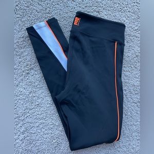 Like new PE Nation black leggings! Fun neon orange stripe. Size L. Barely worn!